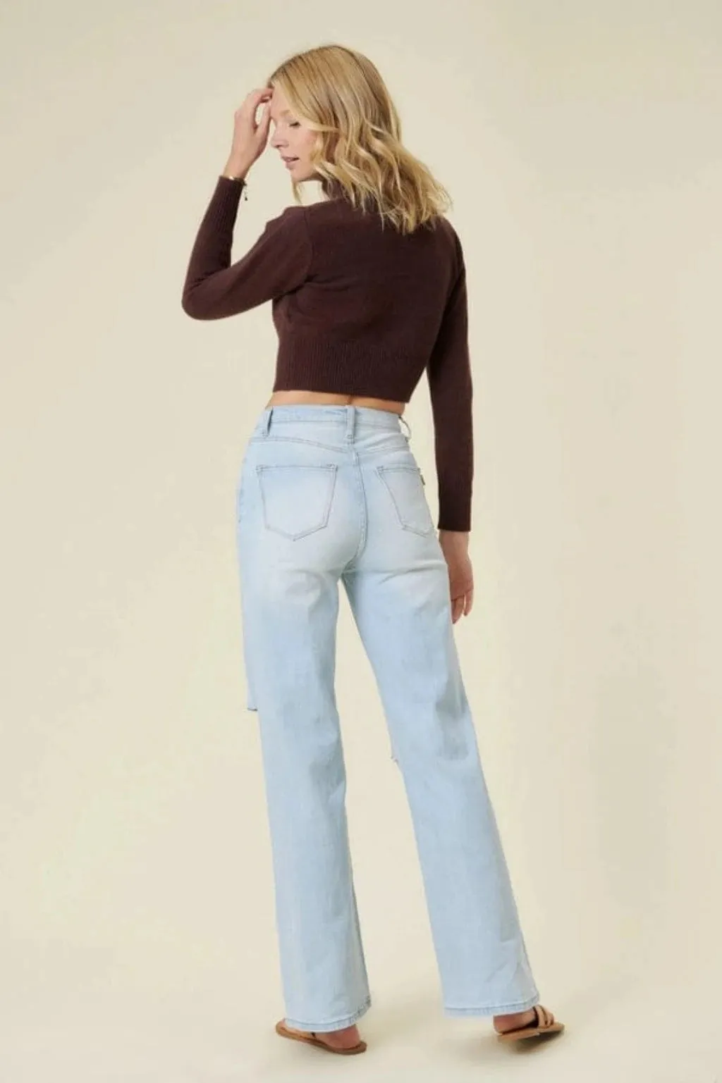 Rockstar Ripped Wide Leg Jeans